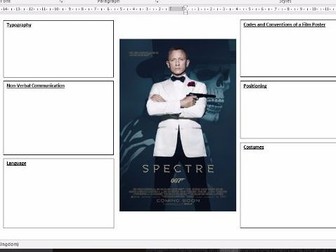 Spectre Film Poster - Analysis Booklet Template