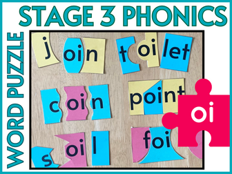 Stage 3 Phonics oi Word Puzzle