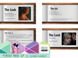 Period Make-up | Victorian, Edwardian & 1920's historical PP, Unit plan & handout