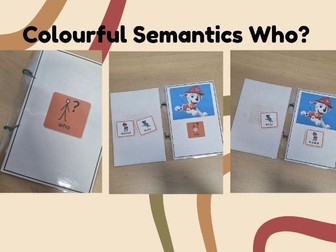 Colourful Semantics. Who? Activity Book (Paw Patrol)