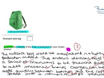 EDUCAS DT GCSE Exam Prep Q5 Textiles