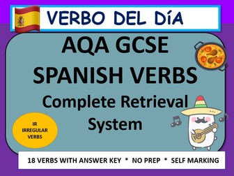 AQA GCSE Spanish Verbo del Día – Irregular IR Verbs | Retrieval Practice Pack