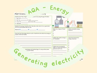 AQA - Energy - Generating electricity