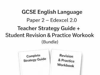GCSE English Language Paper 2 (Pearson 2.0) Teacher Guide + Student Revision & Workbook Bundle