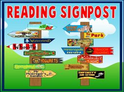 SIGNPOSTS FOR READING AREA - LITERACY ENGLISH IMAGINATION INSPIRATION