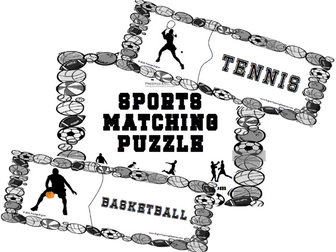 Matching Puzzle - Sports (Fun Classroom Game for Kids)