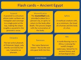 Flashcards - Ancient Egypt