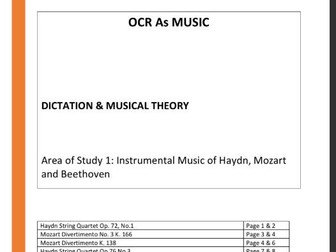 OCR As Level MUSIC - Instrumental Music (Haydn, Mozart)