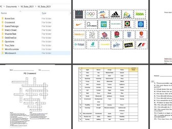 PE 10 starter activities for PE-Quiz