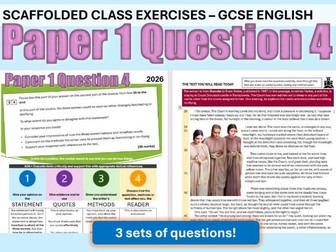 3 GCSE English Language Paper 1 Question 4 Scaffolded Exercises (with 2026 versions included)