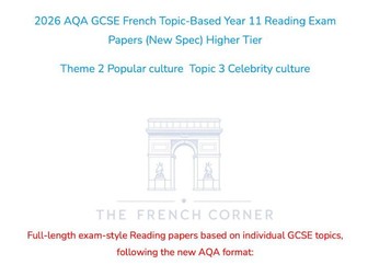 2026 AQA GCSE French Topic-Based Reading Exam Paper 2.3 – Higher Tier