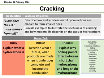Cracking (and Alkenes)