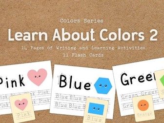 Learn about colours worksheets and flash cards part 2