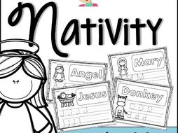 Christmas Nativity Handwriting Tracers PreK (USA Edition)