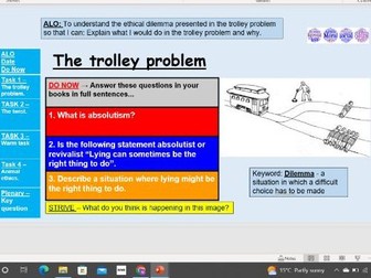 The trolley problem.