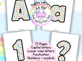 Science Display Letters - Print and Cut Your Own - Printable