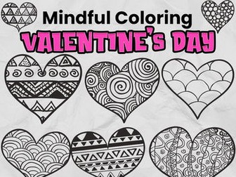 Valentine's Day Mindful Colouring | Valentine's Day Crafts & Decor