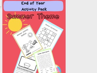 End of Year Activities: Summer Themed