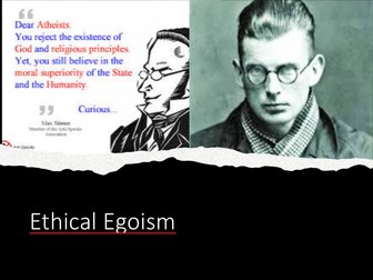 Max Stirner's Ethical Egoism