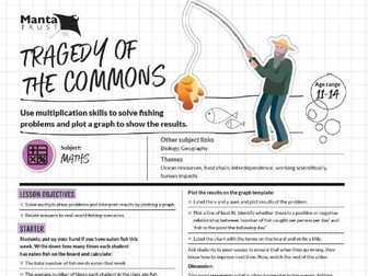Manta Trust - KS3 Maths: Tragedy of the commons - A problem themed around the impact of overfishing