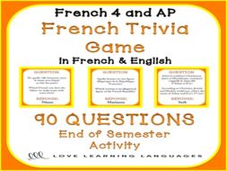 GCSE FRENCH: French Trivia Game