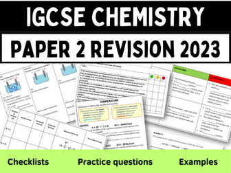 IGCSE Chemistry Paper 2 Revision 2023