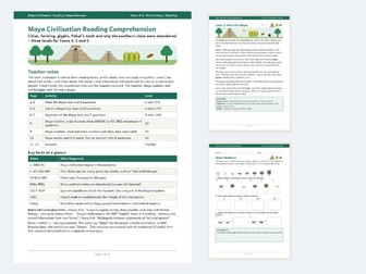 Maya Civilisation (Mayans) Reading Comprehension