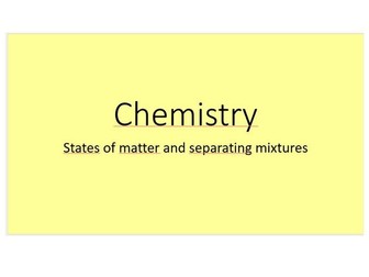 States of matter + separating substances