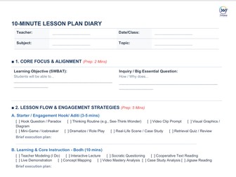 5 minutes Lesson Plan