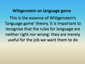 Religious Language - Wittgenstein