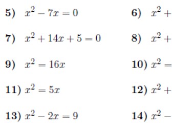 Solving quadratic equations worksheets with solutions by math_w Teaching Resources Tes Solving quadratic equations worksheets with solutions by math_w Teaching Resources Tes