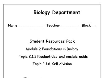 OCR Biology DNA and Cell division 2.1.2, 2.1.3 and 2.1.6