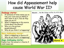 was appeasement the main cause of ww2 essay