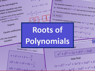 Roots of Polynomials - AS level Further Maths