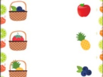 Matching fruit activity