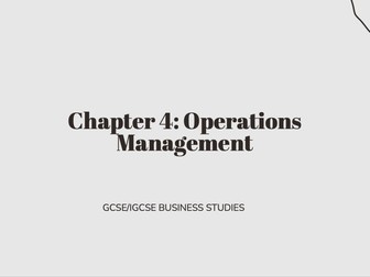 IGCSE Business Studies Chapter 4 Teaching Slides