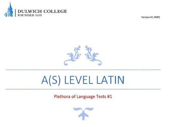 Plethora of Latin Language Tests #1
