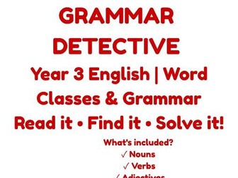 Grammar Detective Pack – Year 3 English