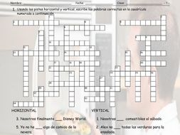 Past Simple With Regular Verbs Spanish Crossword Puzzle Teaching Resources