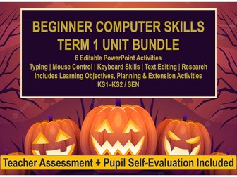 Beginner Computer Skills Term 1 Bundle | Planning + 6 Activities | KS1–KS2 / SEN