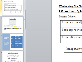 Year 4 Science Powerpoint - To identify how sounds are made