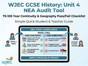 History Unit 4 100-Year Rule Checklist
