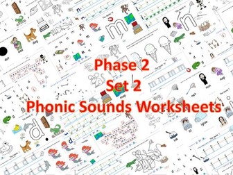 Phase 2 Set 2 Phonic Sounds Worksheets.