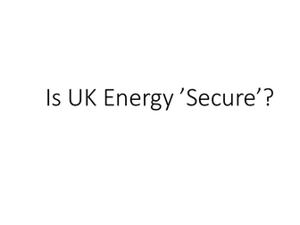 UK Energy Security