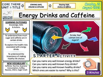 Energy Drinks and Caffeine PSHE