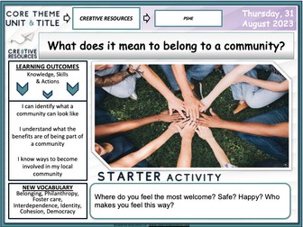 What does it mean to belong to a community