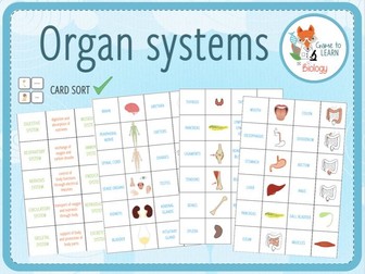 Organ systems - Card sort (KS3/4)