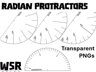 Radian Protractors - Print out / Overlay