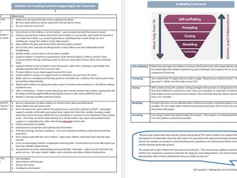 Guidance for TAs in the classroom & Scaffolding Framework