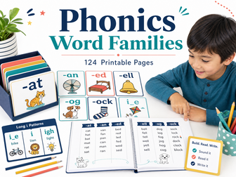 Phonics Word Families Workbook